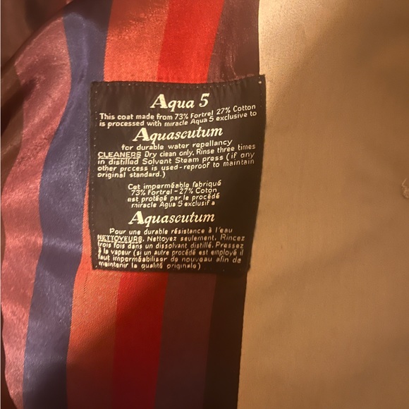 Aquascutum VINTAGE One Panel Sleeves Trench Coat Jacket - Picture 3 of 6